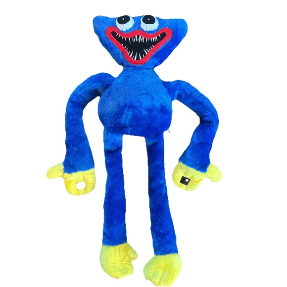 Jumbo 40" Scary Huggy Wuggy Poppy Playtime Plush Stuffed Animal Soft Toy Blue - Picture 4 of 8